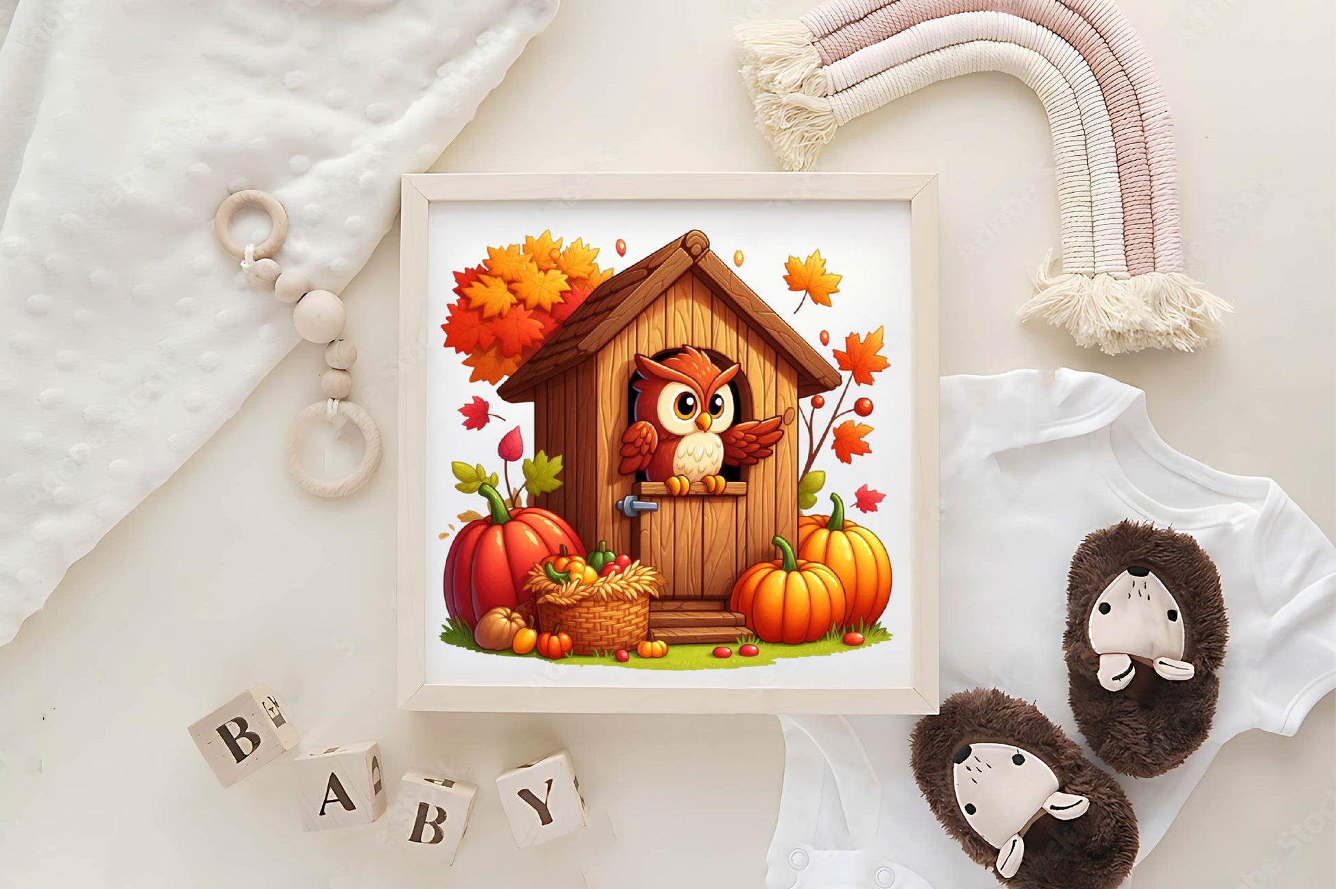 Autumn Owl House Clipart Bundle - CraftNest - Digital Crafting and Art