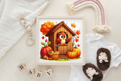 Autumn Owl House Clipart Bundle - CraftNest - Digital Crafting and Art