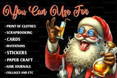 Funny Christmas Santa Clipart Bundle 3 - CraftNest - Digital Crafting and Art