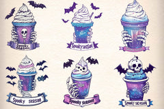 Halloween Coffee Cup Clipart Bundle - CraftNest - Digital Crafting and Art