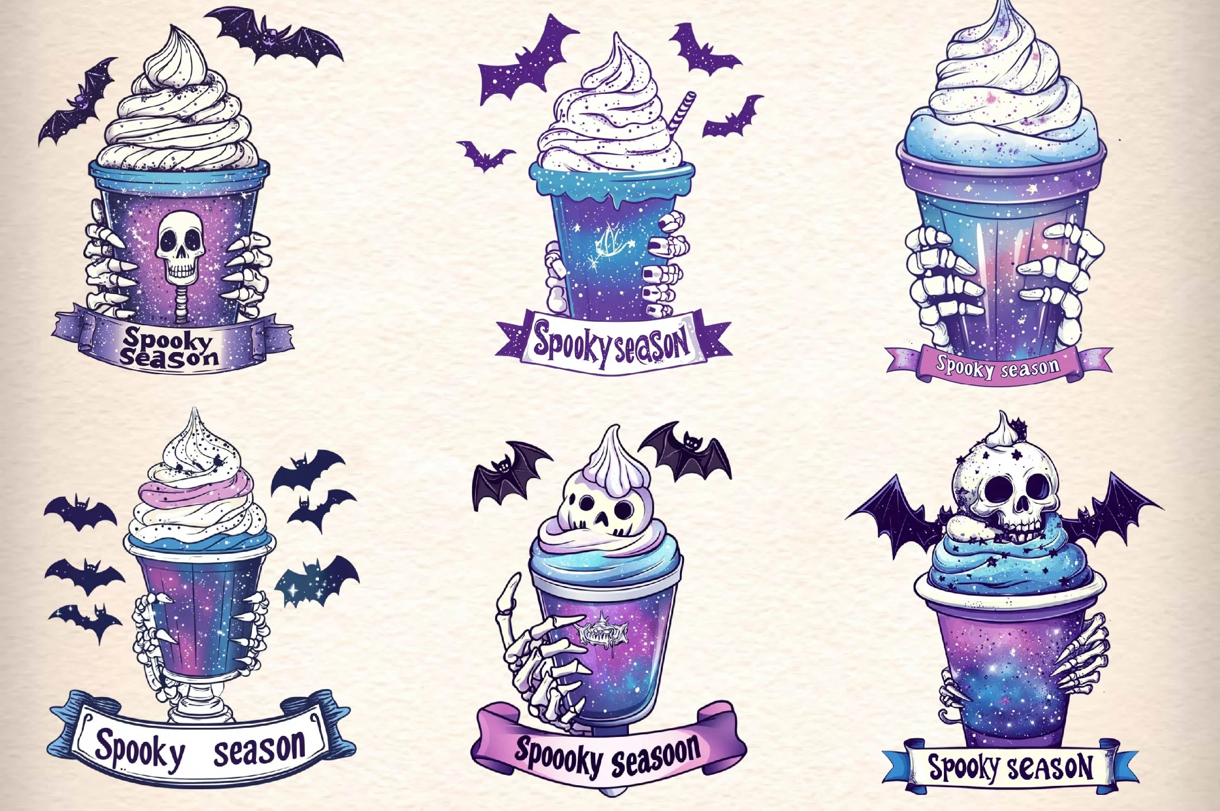 Halloween Coffee Cup Clipart Bundle - CraftNest - Digital Crafting and Art