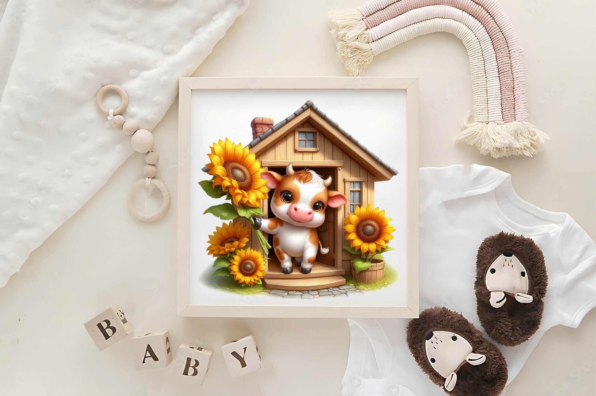 Sunflower Cow Clipart Bundle - CraftNest - Digital Crafting and Art