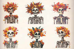 Autumn Skeleton Clipart Bundle - CraftNest - Digital Crafting and Art