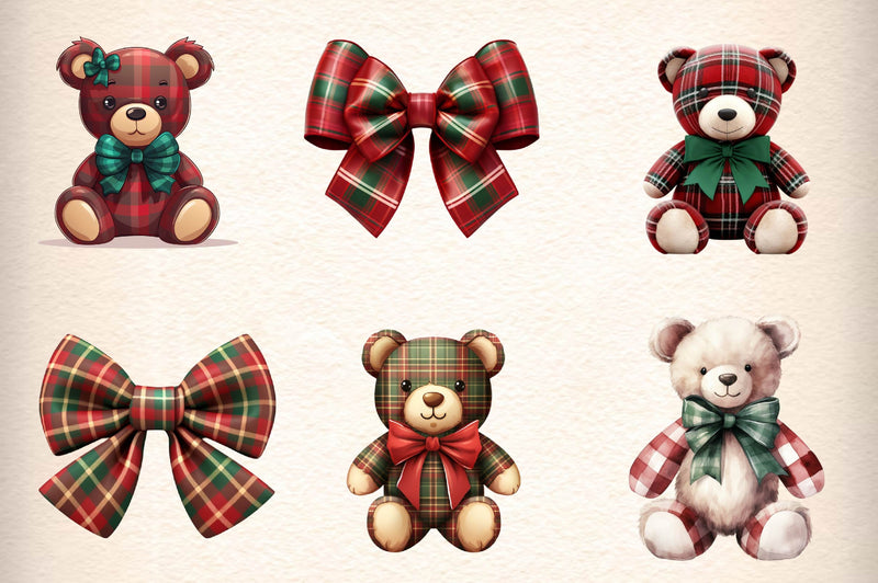 Christmas Teddy Bear Clipart Bundle - CraftNest - Digital Crafting and Art