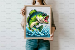 Bass Funny Fishing Clipart Bundle - CraftNest - Digital Crafting and Art