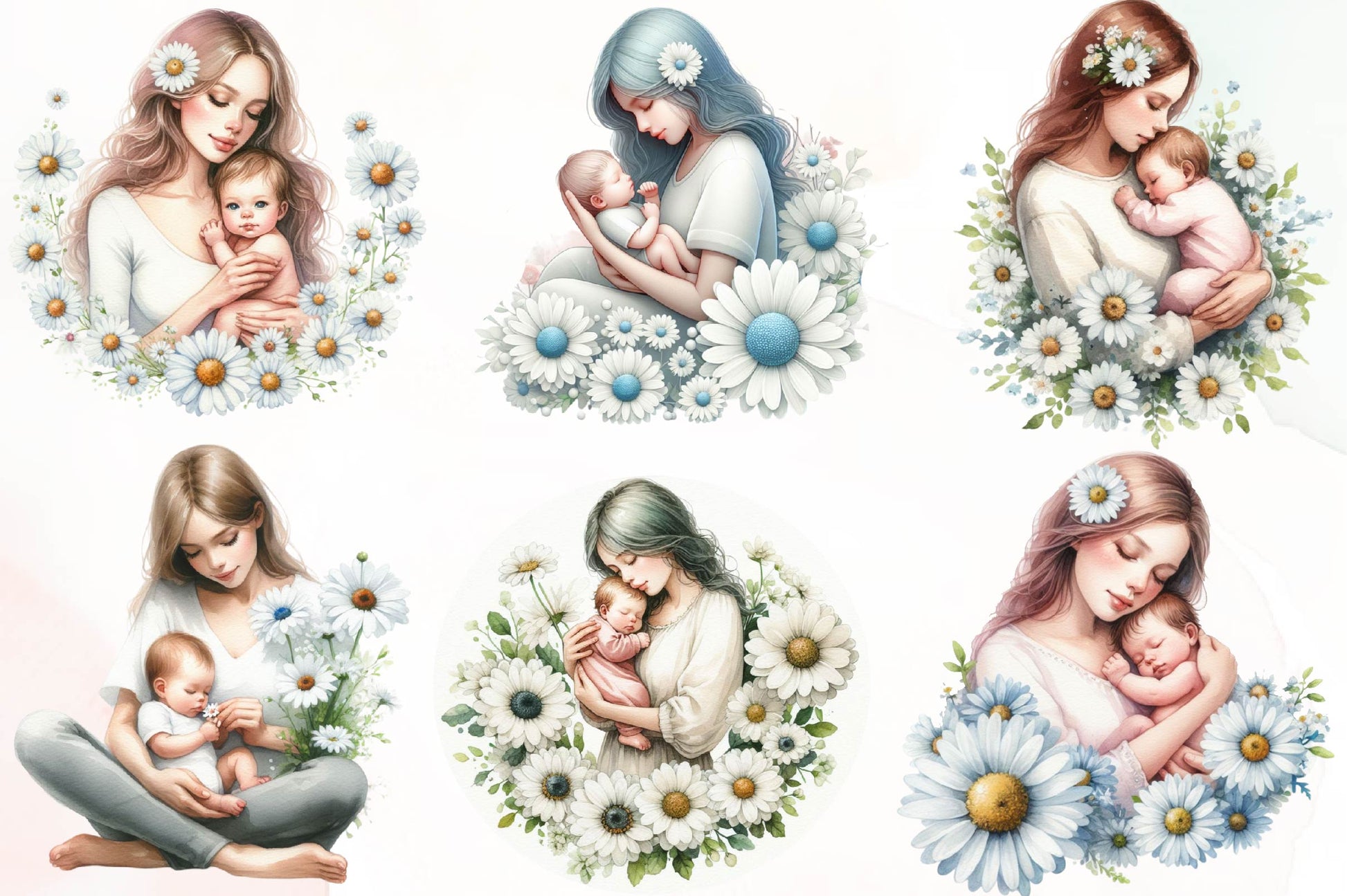 Happy Mother'S Day Floral Clipart Bundle 1 - CraftNest - Digital Crafting and Art