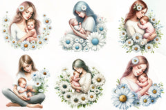 Happy Mother'S Day Floral Clipart Bundle 1 - CraftNest - Digital Crafting and Art