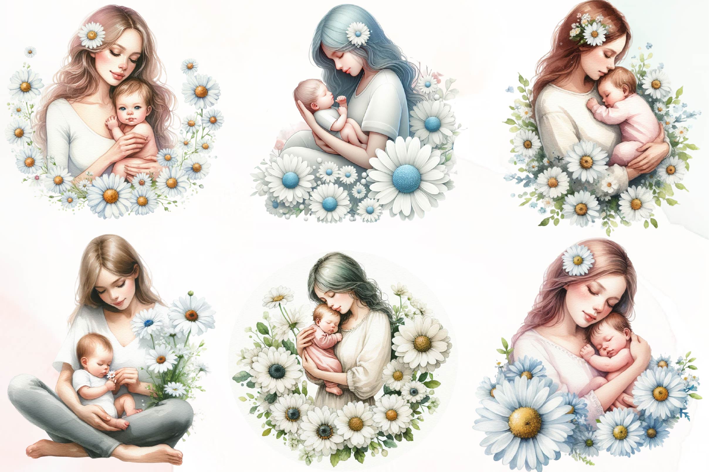 Happy Mother'S Day Floral Clipart Bundle 1 - CraftNest - Digital Crafting and Art