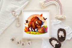 Autumn Bison Clipart Bundle - CraftNest - Digital Crafting and Art