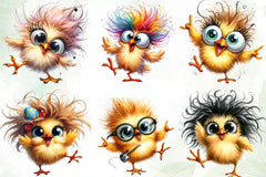 Funny Chick Cute Chick Clipart Bundle - CraftNest - Digital Crafting and Art