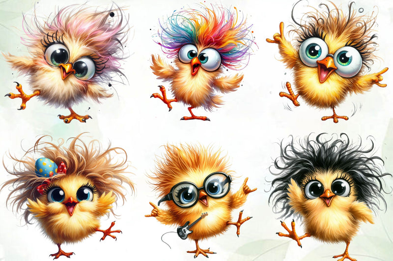 Funny Chick Cute Chick Clipart Bundle - CraftNest - Digital Crafting and Art