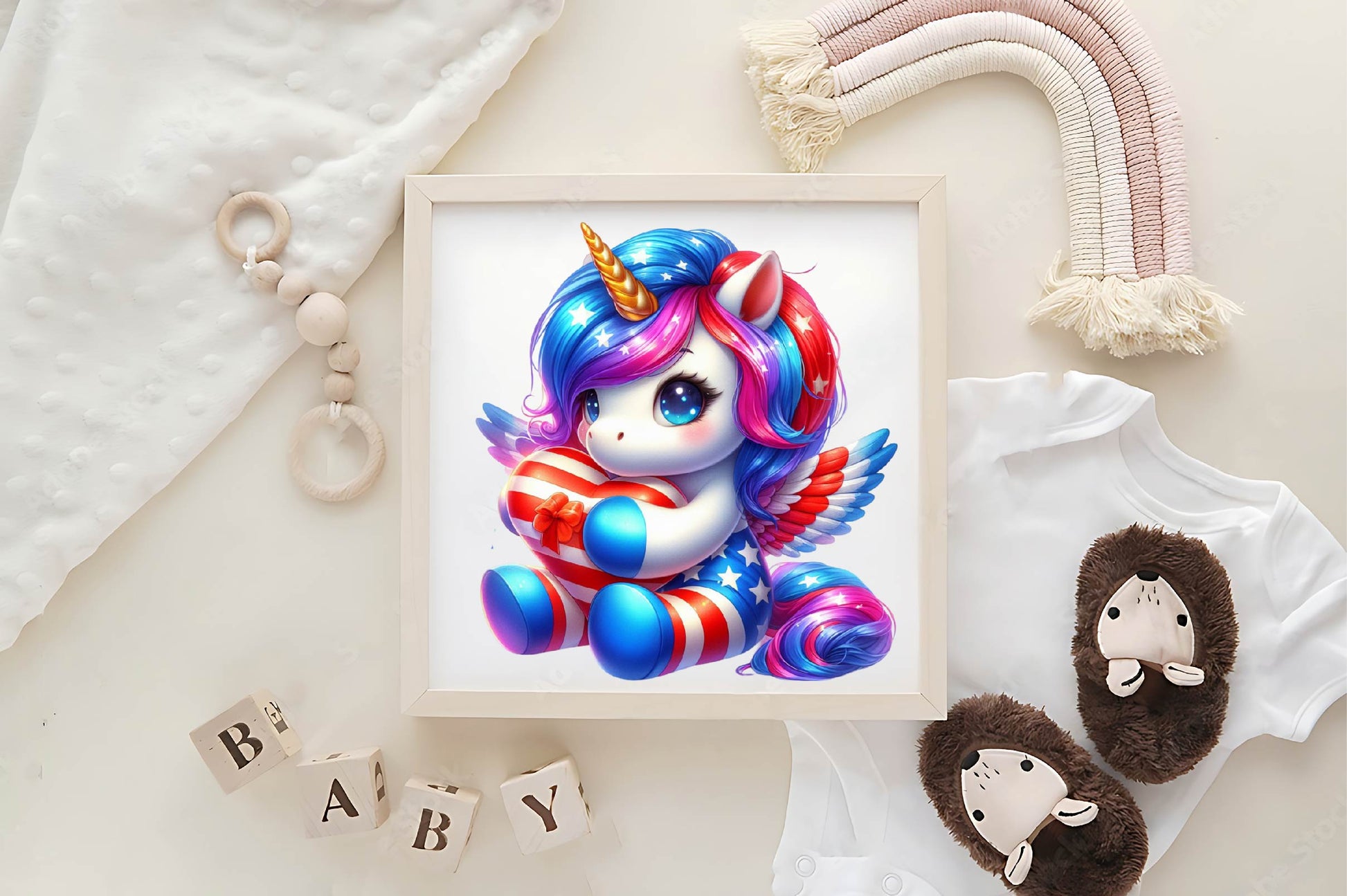 Cute Patriotic Unicorn Clipart Bundle - CraftNest - Digital Crafting and Art