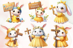 Bunny Jesus Clipart Bundle - CraftNest - Digital Crafting and Art