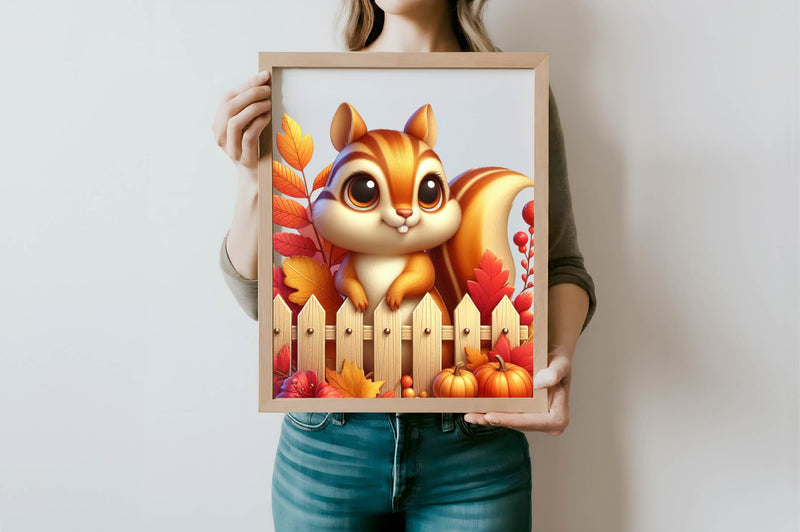 Autumn Eastern Chipmunk Clipart Bundle - CraftNest - Digital Crafting and Art