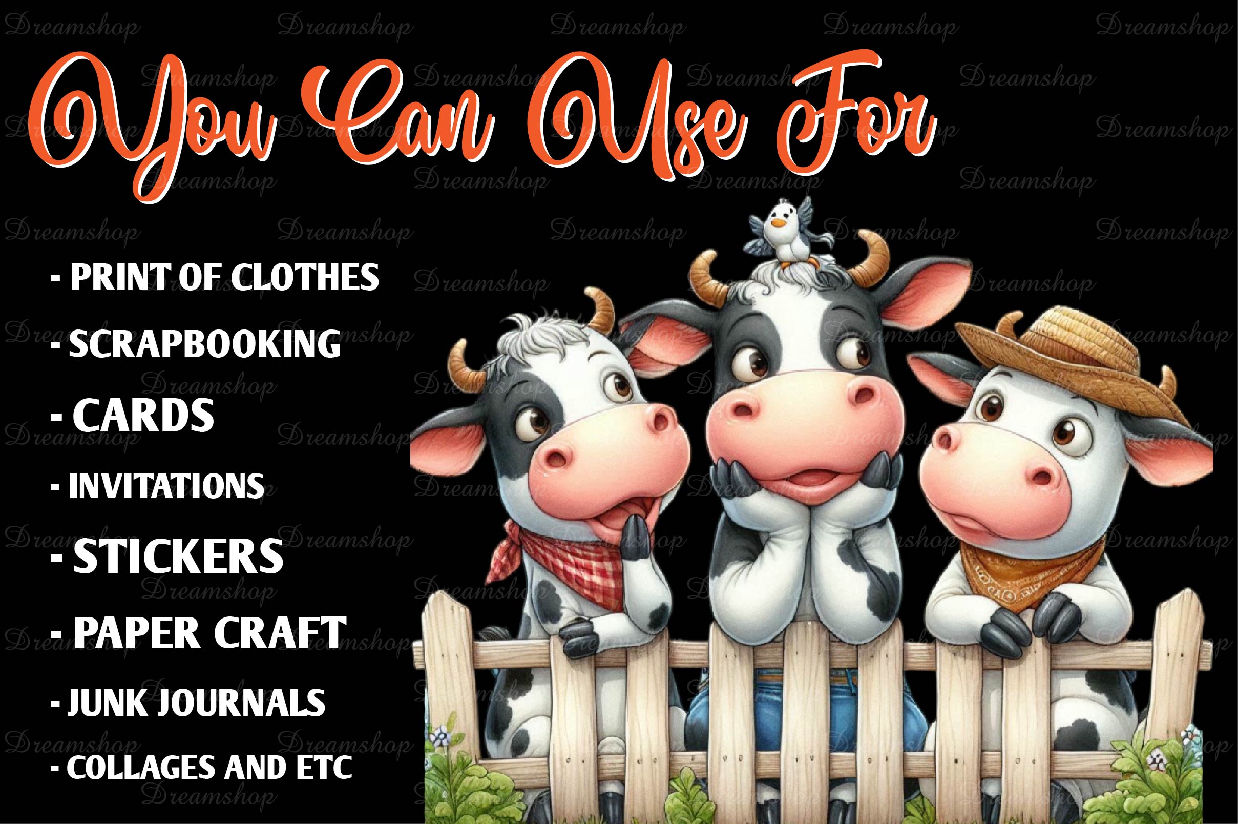 Cute Farm Animals Fence Clipart Bundle - CraftNest - Digital Crafting and Art