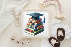 Graduation With Books Clipart Bundle - CraftNest - Digital Crafting and Art