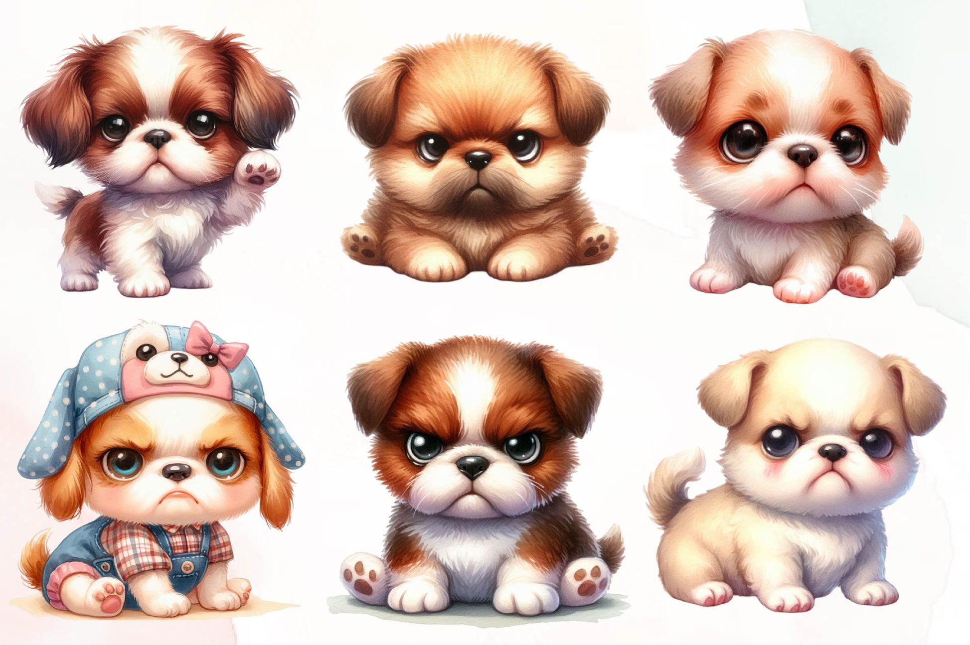 Funny Grumpy Dogs Clipart Bundle - CraftNest - Digital Crafting and Art