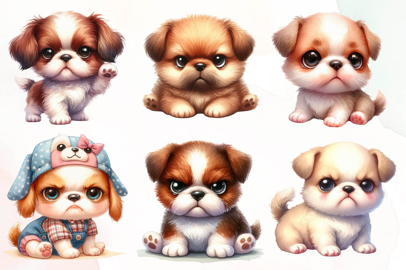 Funny Grumpy Dogs Clipart Bundle - CraftNest - Digital Crafting and Art