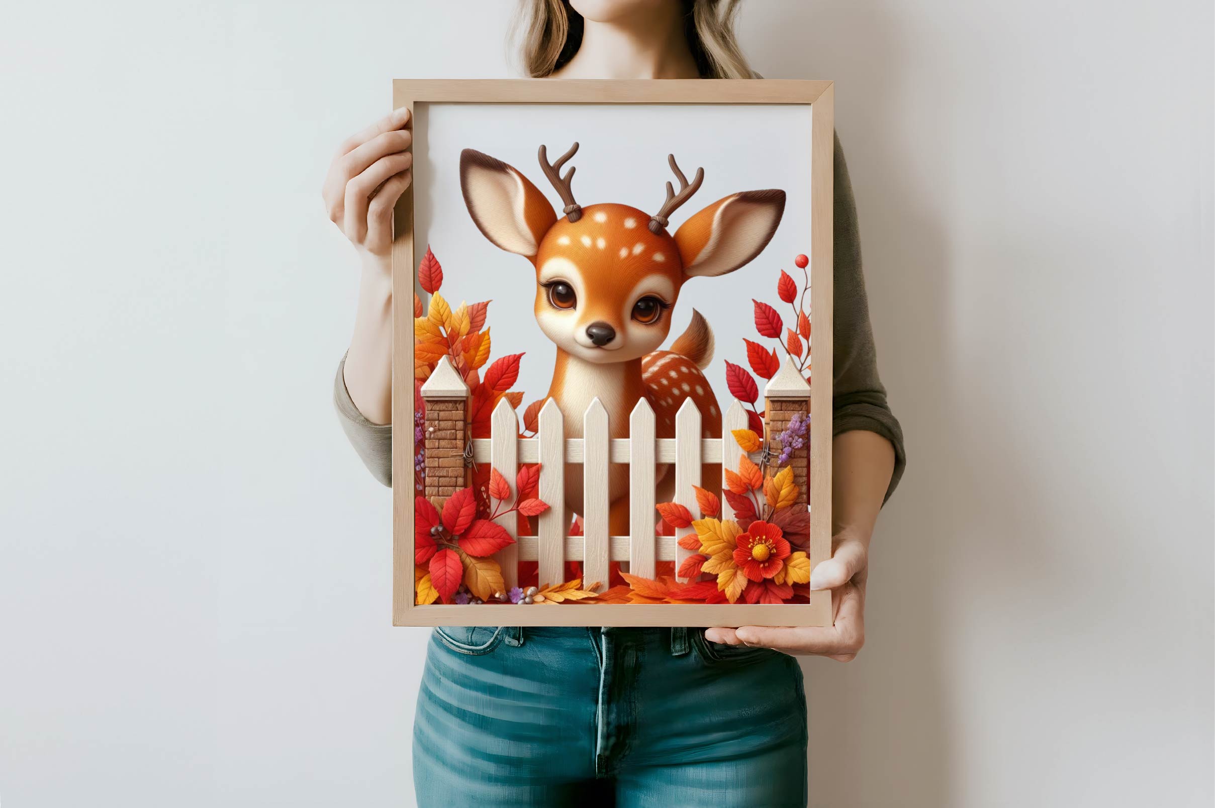 Autumn Cute Deer Clipart Bundle - CraftNest - Digital Crafting and Art
