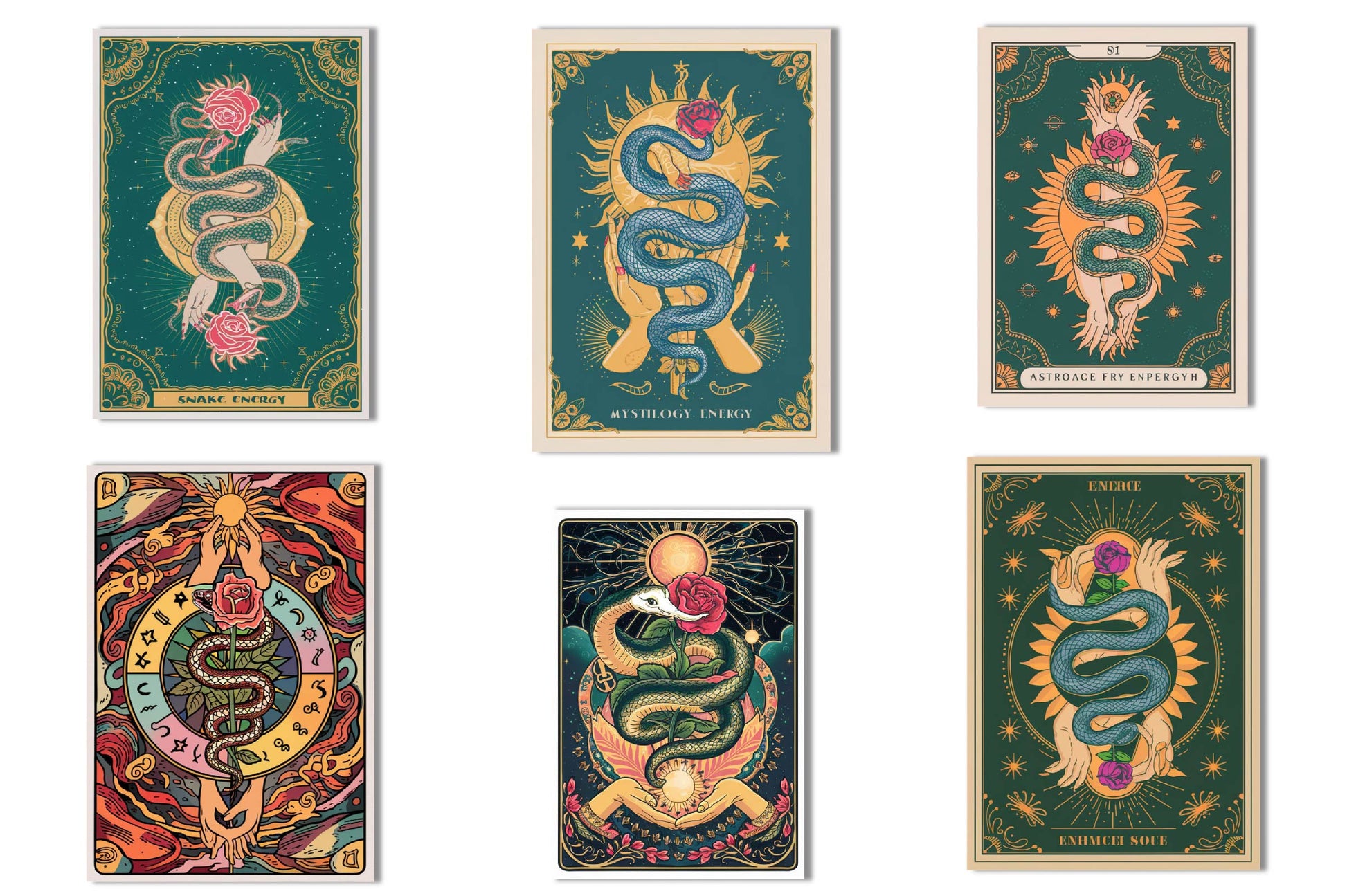 Vintage Style Deck Tarot Card Clipart Bundle - CraftNest - Digital Crafting and Art