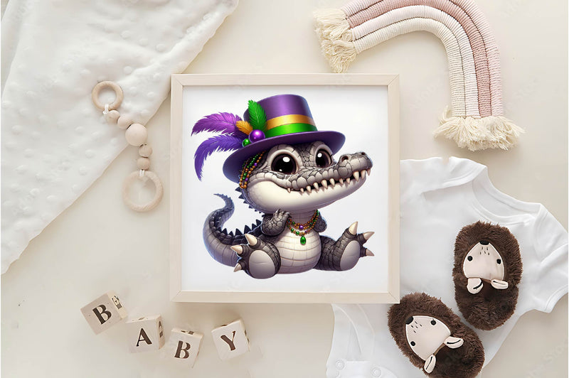 Mardi Gras Baby Dragon Clipart Bundle - CraftNest - Digital Crafting and Art