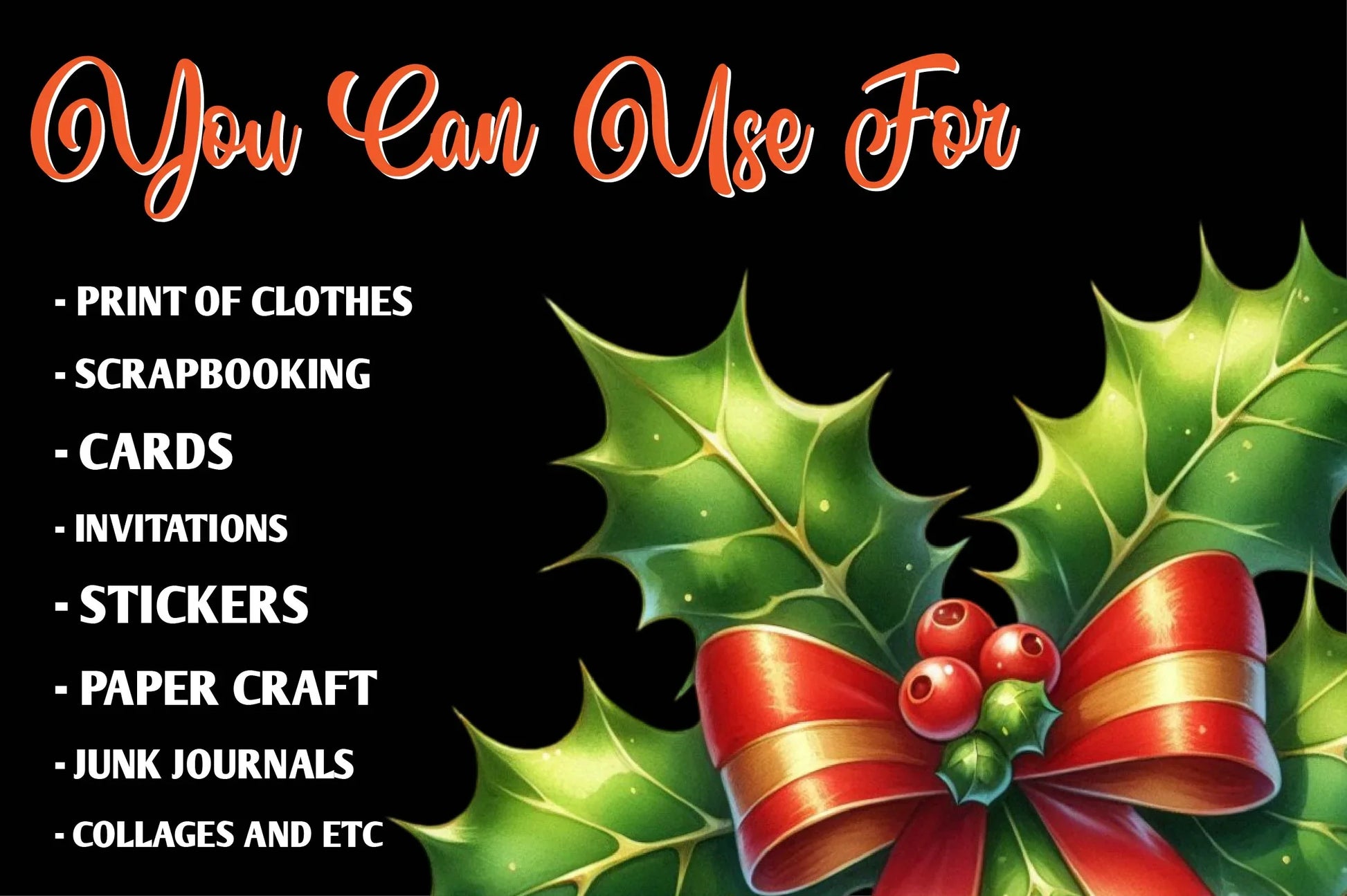 Christmas Holly Clipart Bundle - CraftNest - Digital Crafting and Art