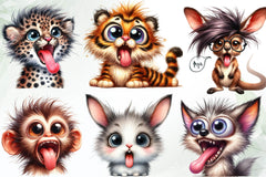 Crazy Funny Animals Clipart Bundle - CraftNest - Digital Crafting and Art