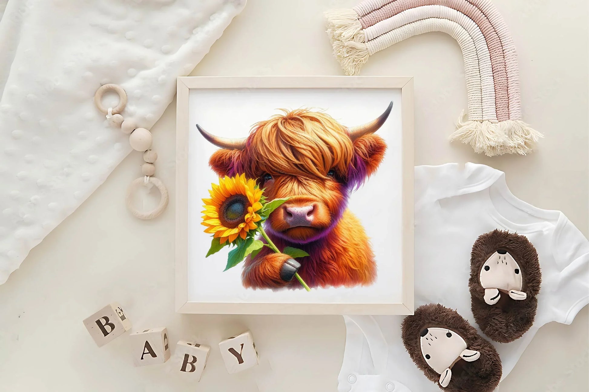 Highland Cow With Sunflowers Clipart Bundle - CraftNest - Digital Crafting and Art