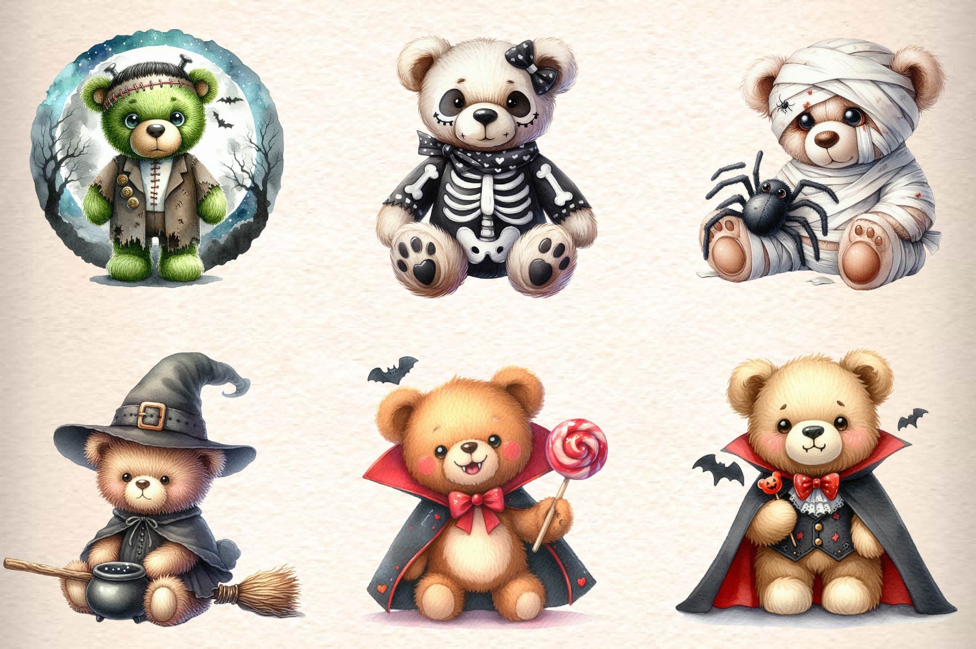 Teddy Bear Baby 1st Halloween Clipart Bundle - CraftNest - Digital Crafting and Art