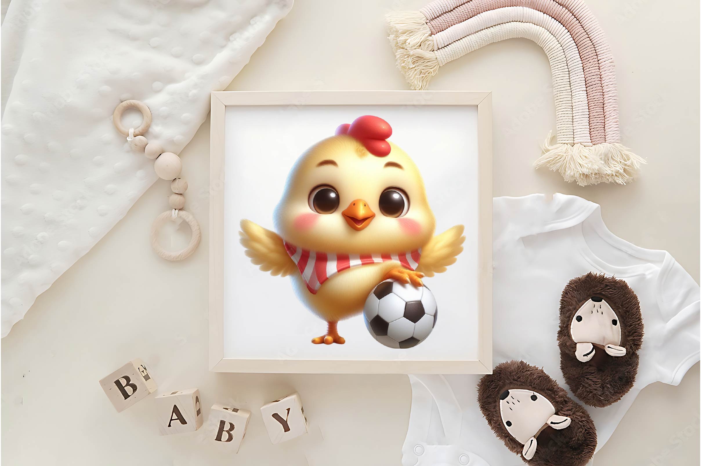 Chicken Playing Football Clipart Bundle - CraftNest - Digital Crafting and Art