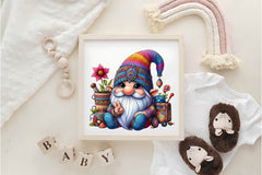 Cute Hippie Gnome Clipart Bundle - CraftNest - Digital Crafting and Art