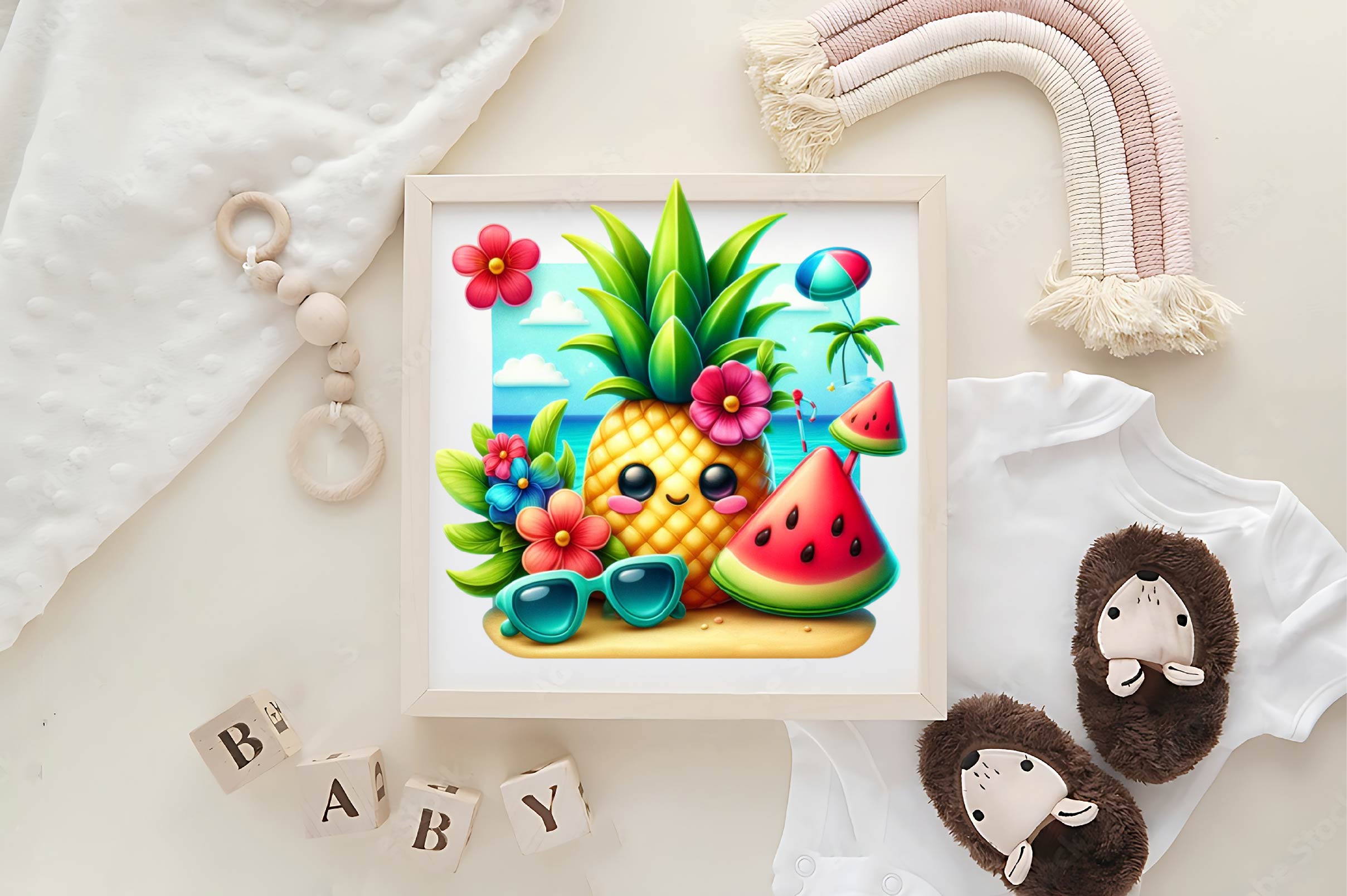 Summer Kawaii Pineapple Clipart Bundle 1 - CraftNest - Digital Crafting and Art