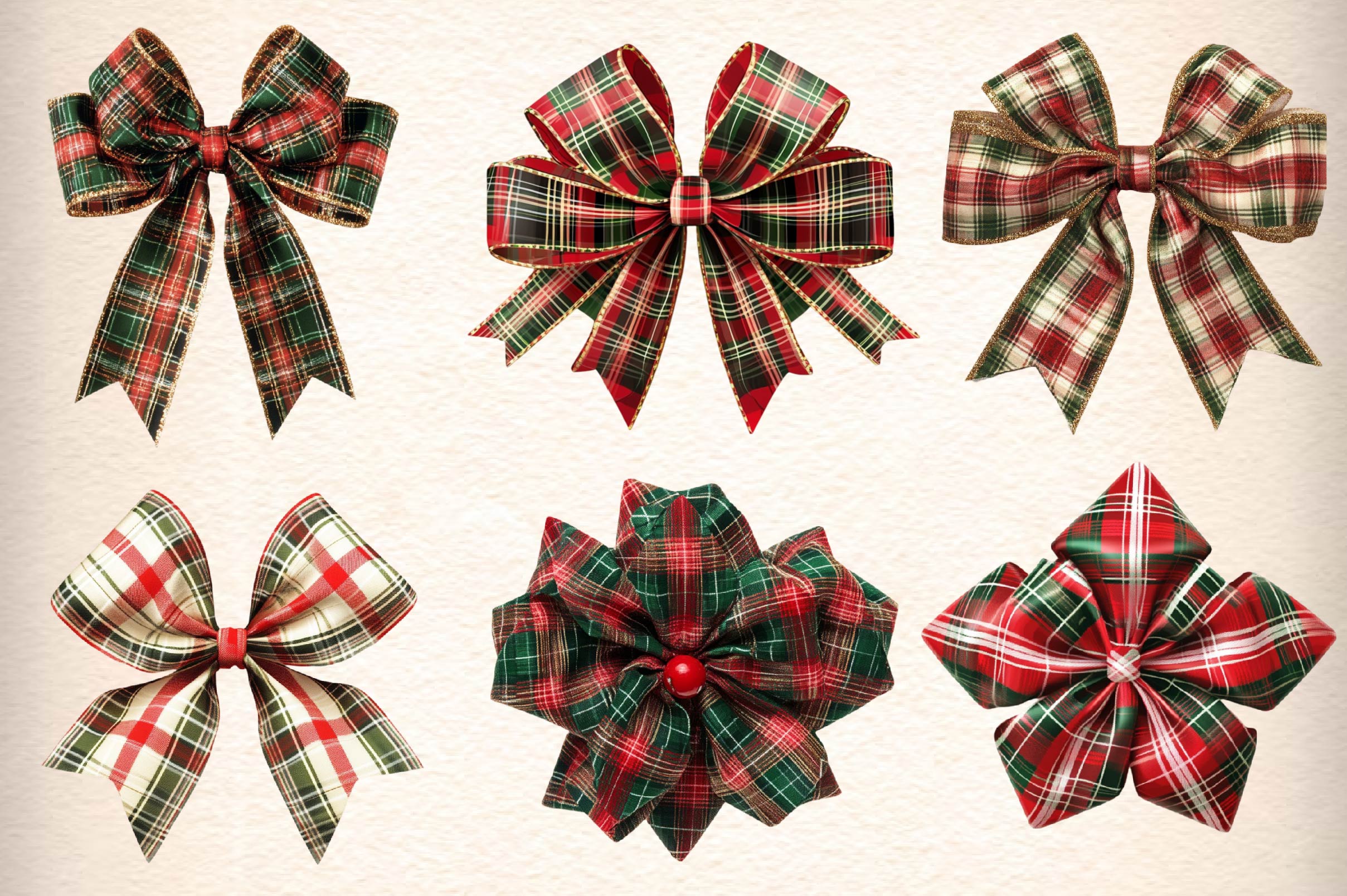 Christmas Present Bow Clipart Bundle - CraftNest - Digital Crafting and Art