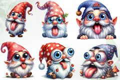 Crazy Funny Gnomes Clipart Bundle - CraftNest - Digital Crafting and Art