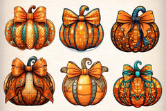 Stained Glass Pumpkin Clipart Bundle - CraftNest - Digital Crafting and Art