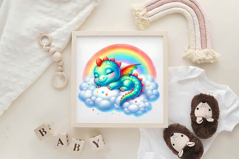 Dragon Sleeping Dragon Clipart Bundle - CraftNest - Digital Crafting and Art