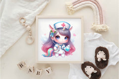 Unicorn Nurse Clipart Bundle - CraftNest - Digital Crafting and Art