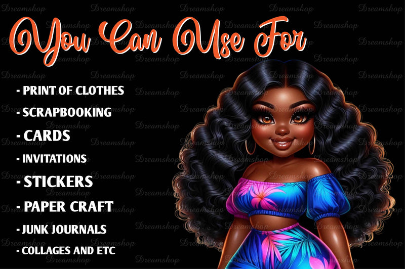 American Black Woman Clipart Bundle - CraftNest - Digital Crafting and Art