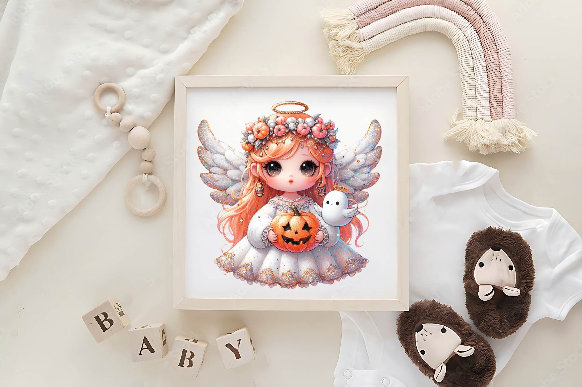 Halloween Cute Angel Clipart Bundle - CraftNest - Digital Crafting and Art