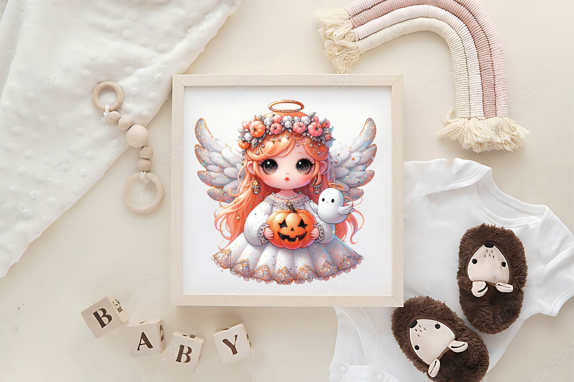 Halloween Cute Angel Clipart Bundle - CraftNest - Digital Crafting and Art