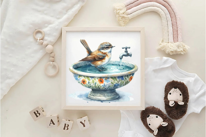 Birdbaths Clipart Bundle - CraftNest - Digital Crafting and Art