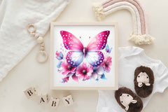 Coquette Pink Butterfly Clipart Bundle - CraftNest - Digital Crafting and Art