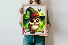Halloween Bright Owl Clipart Bundle - CraftNest - Digital Crafting and Art