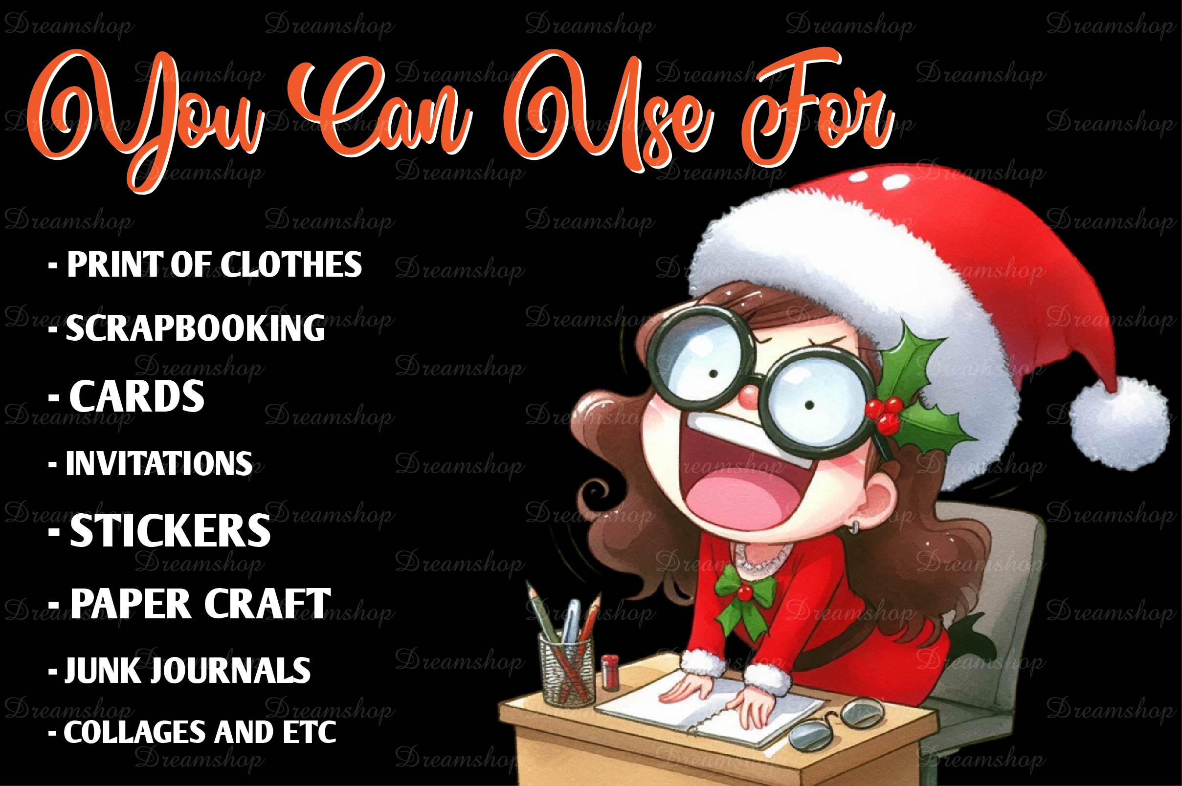 Christmas Teacher School Clipart Bundle - CraftNest - Digital Crafting and Art