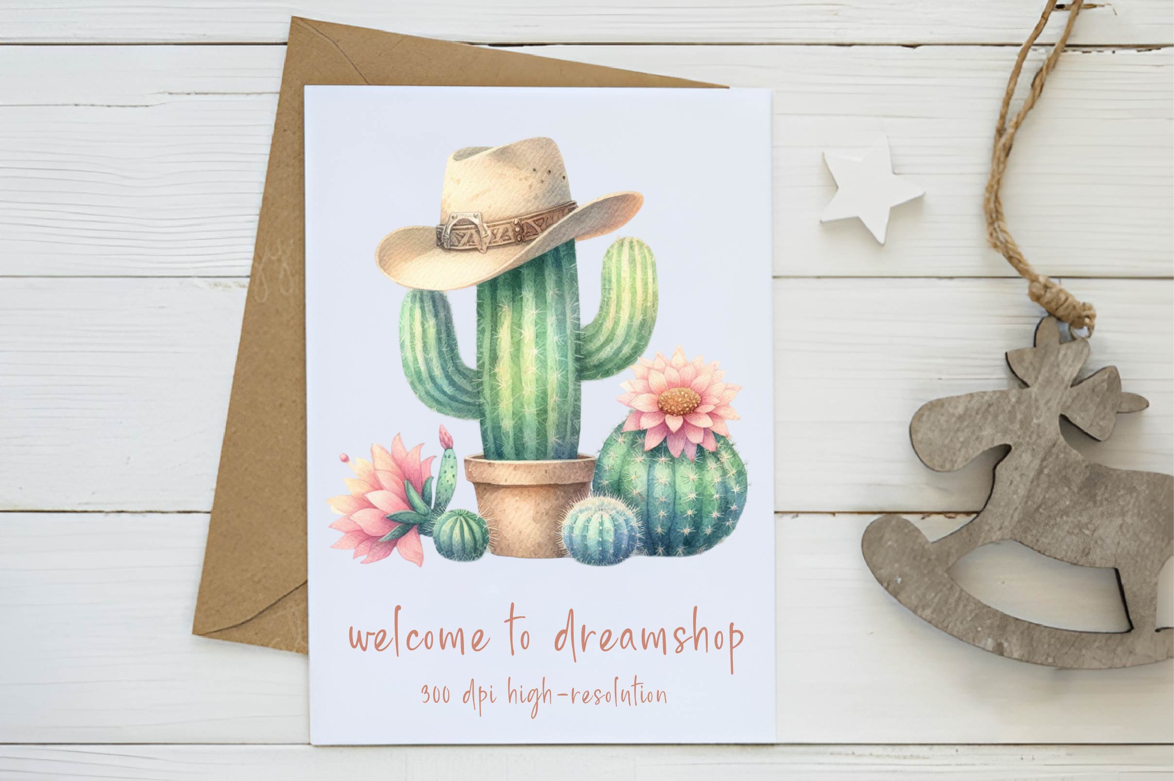 Pastel Western Cactus Clipart Bundle - CraftNest - Digital Crafting and Art