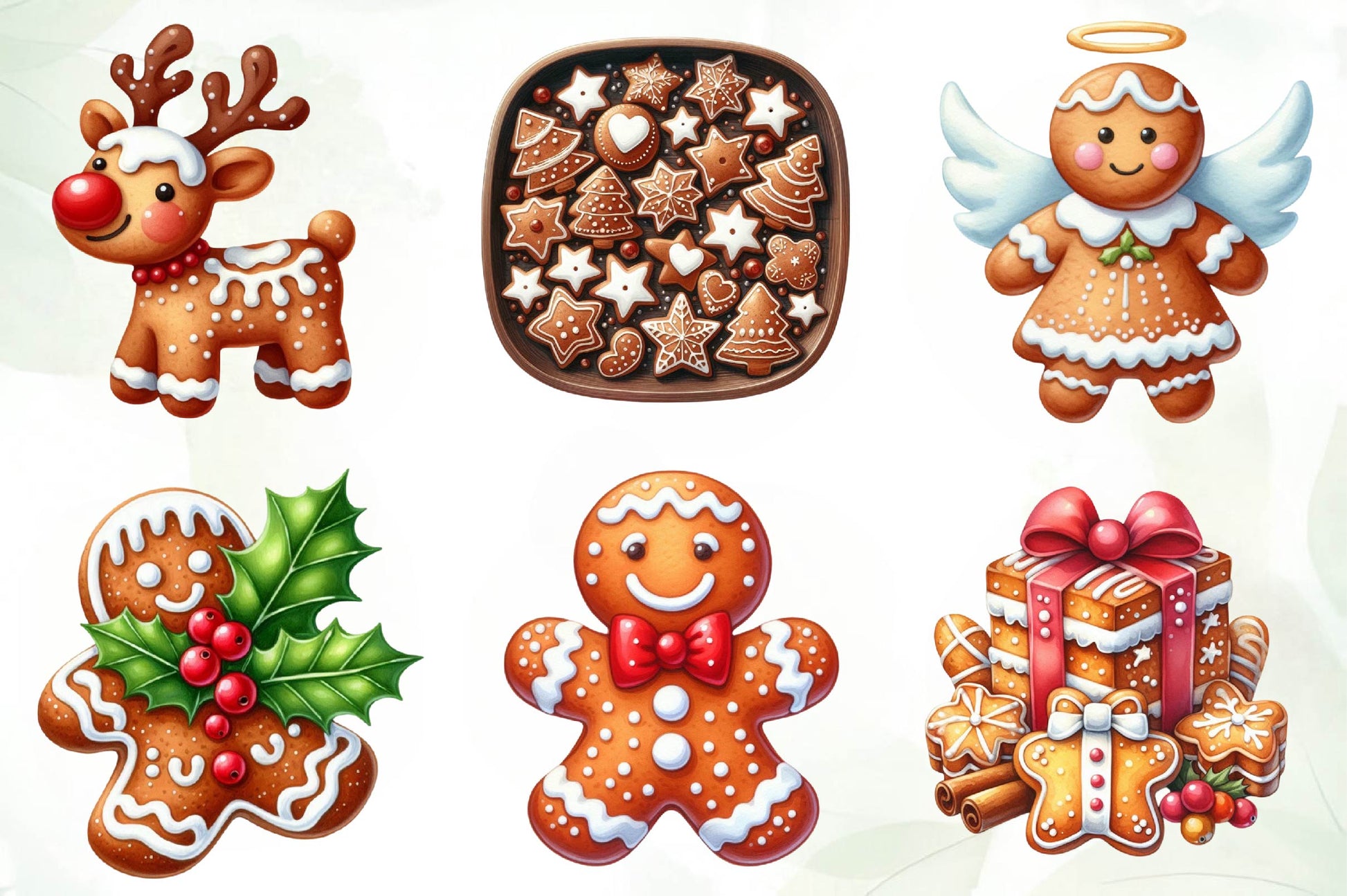 Christmas Gingerbread Clipart Bundle - CraftNest - Digital Crafting and Art