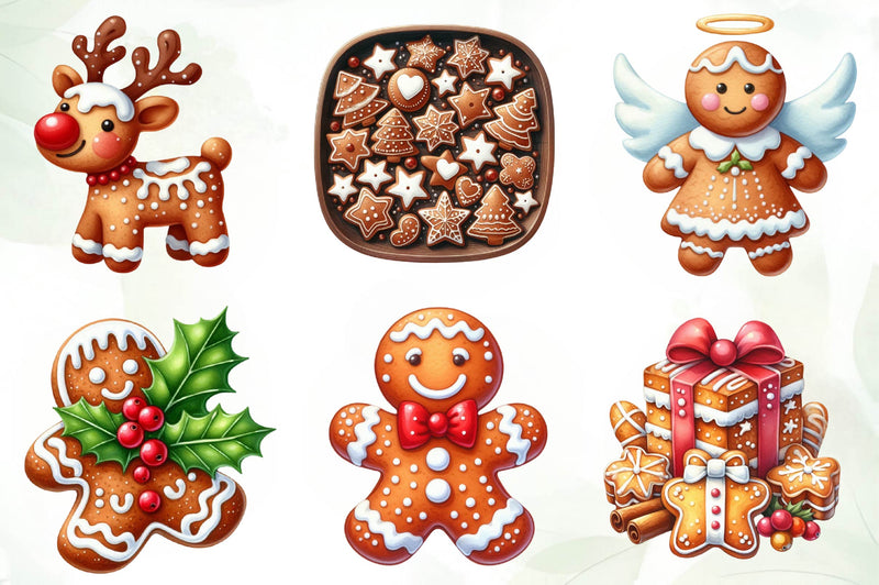 Christmas Gingerbread Clipart Bundle - CraftNest - Digital Crafting and Art