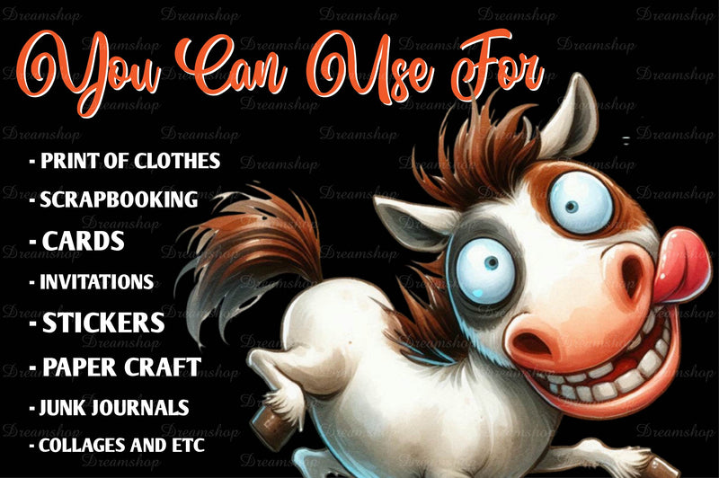 Horses Cute Horse Clipart Bundle - CraftNest - Digital Crafting and Art