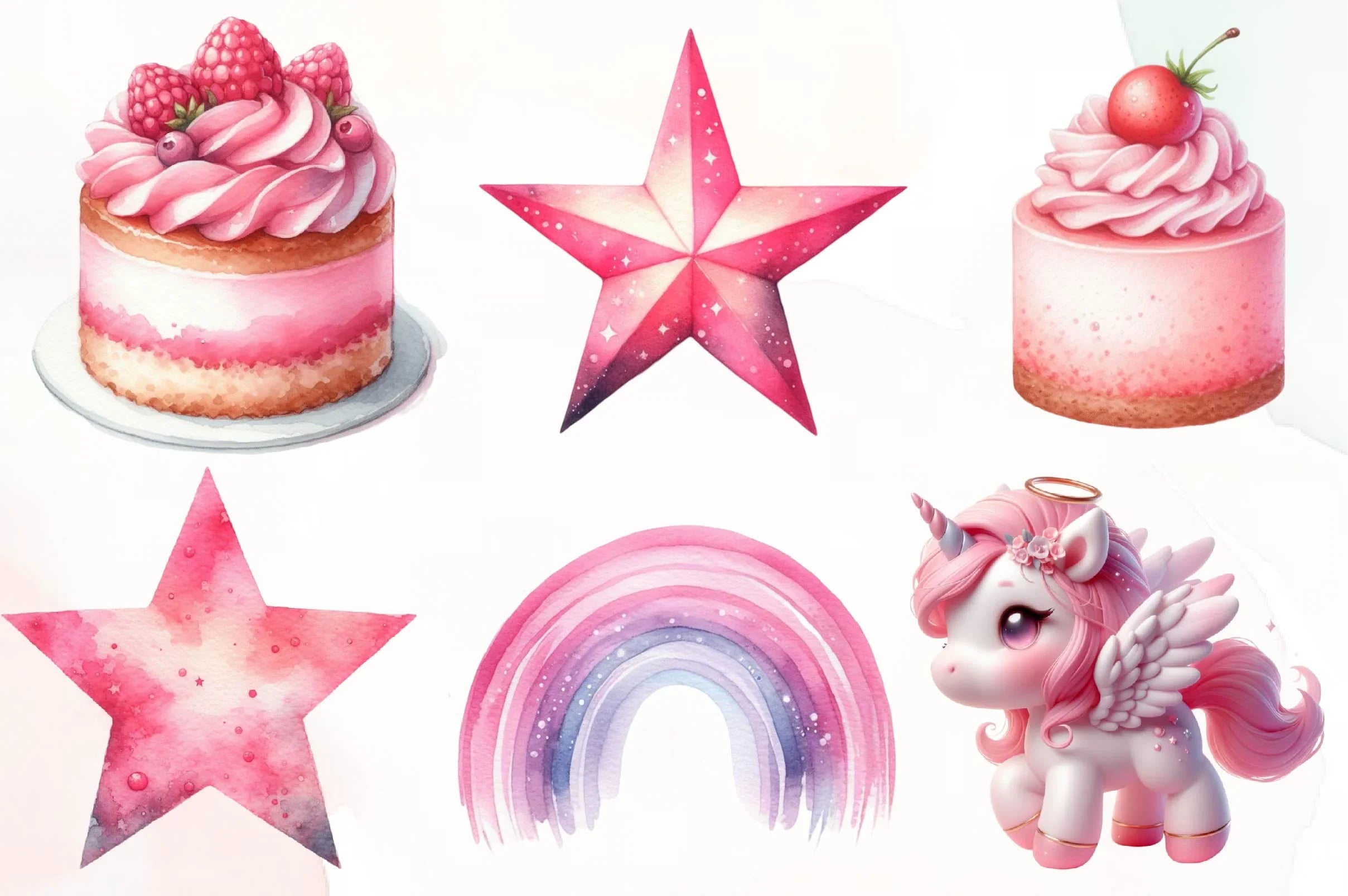 Cute Unicorn Clipart Bundle 7 - CraftNest - Digital Crafting and Art