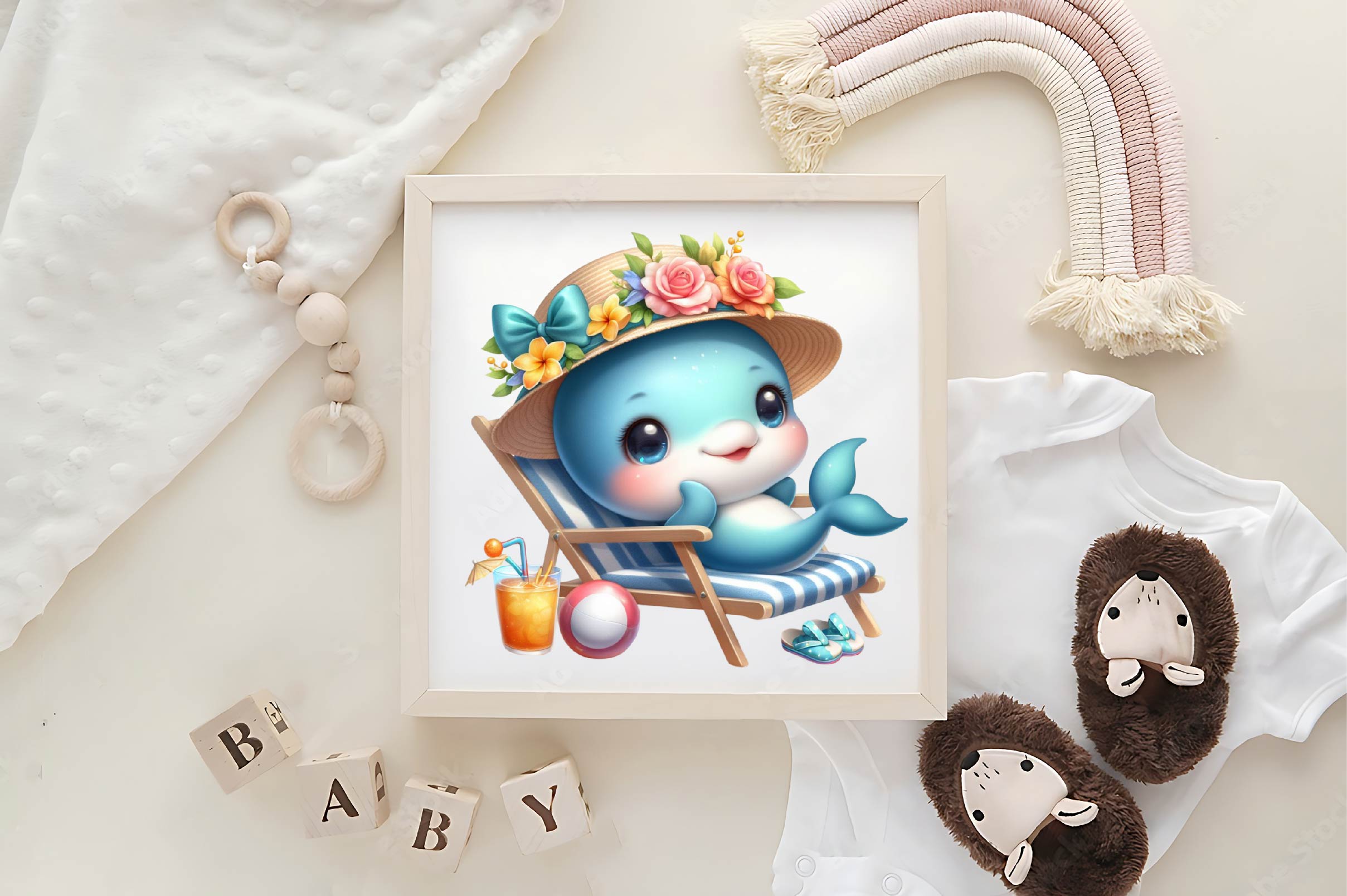 Summer Animals Relaxing On Beach Clipart Bundle - CraftNest - Digital Crafting and Art